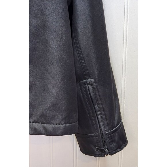Kenneth Cole Reaction Mens Hooded Black Jacket With Zip & Button Closures Multip - Picture 6 of 15